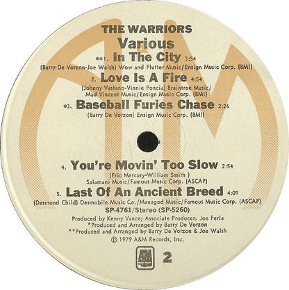 Various Artists* : The Warriors (The Original Motion Picture Soundtrack) (LP, Album, Ind)