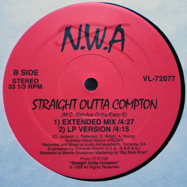 N.W.A* : Express Yourself / Straight Outta Compton (12", RE, Unofficial)