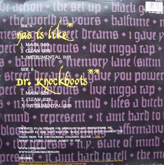 Nas : Nas Is Like / Dr. Knockboots (12")