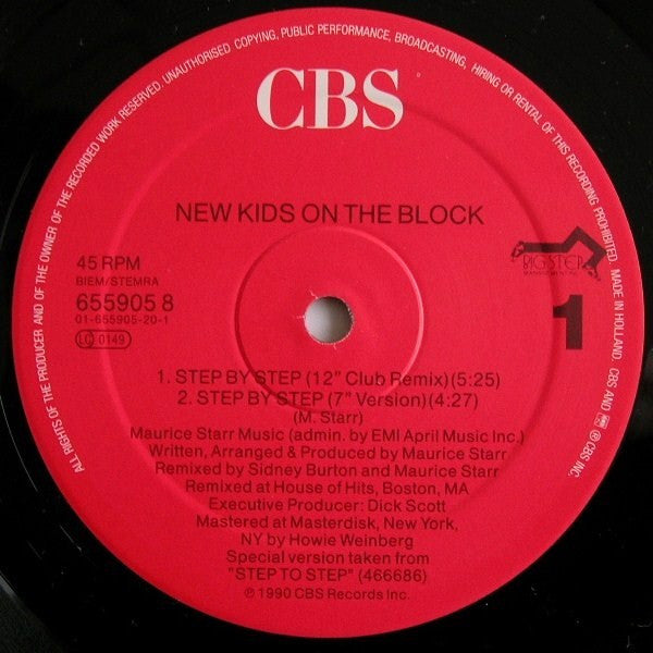 New Kids On The Block : Step By Step (12", Maxi)