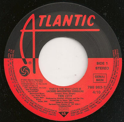 Ten City : That's The Way Love Is (7", Single)