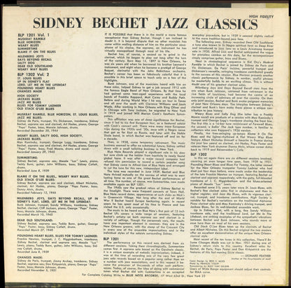 Sidney Bechet : Jazz Classics Volume 1 (LP, Mono)