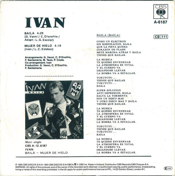 Ivan (4) : Baila (7", Single)