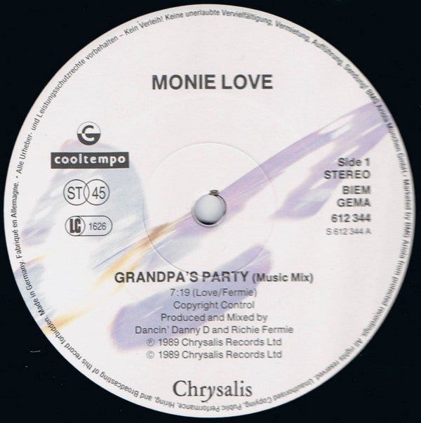 Monie Love : Grandpa's Party (12", Maxi)