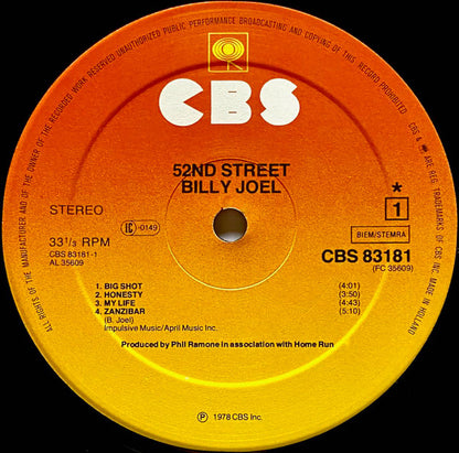 Billy Joel : 52nd Street (LP, Album)