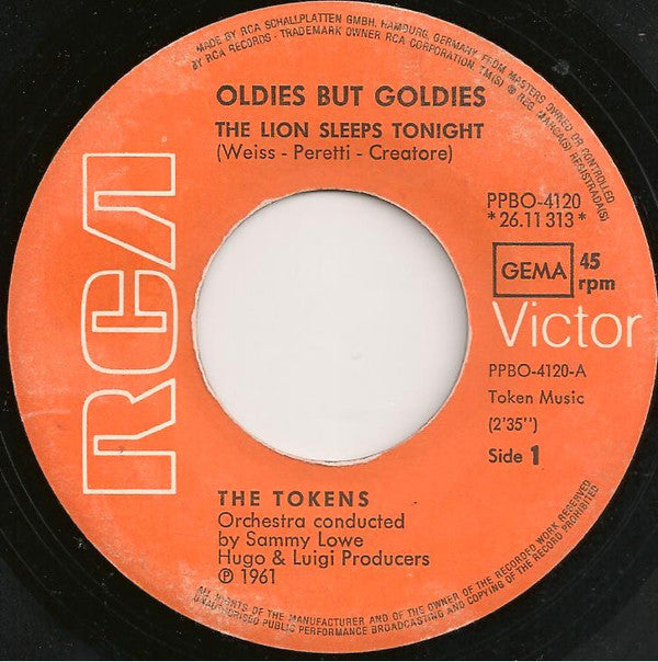 The Tokens : The Lion Sleeps Tonight / B Wa Nina (7", Single)