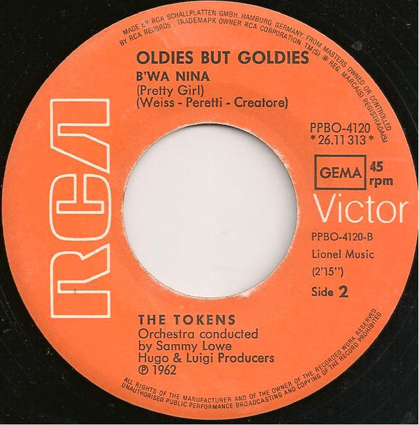 The Tokens : The Lion Sleeps Tonight / B Wa Nina (7", Single)