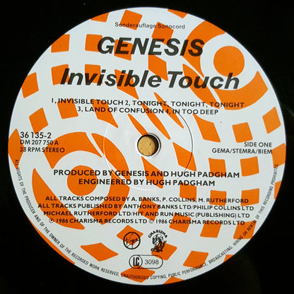 Genesis : Invisible Touch (LP, Album, Son)