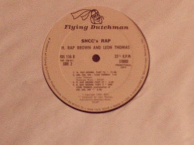 H. Rap Brown / Leon Thomas : SNCC's Rap (LP, Album, Promo)
