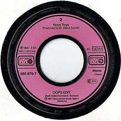 Noys Toys : O-Io-Oops (7", Single)