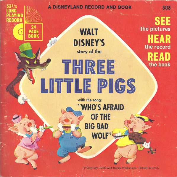 Robie Lester : Story Of The Three Little Pigs (7", Red)