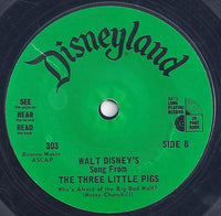 Robie Lester : Walt Disney's Story Of The Three Little Pigs (7", Red)