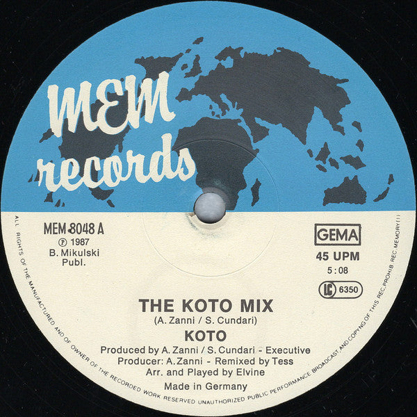 Koto : The Koto Mix / Jabdah (Megamix) (12", Maxi)