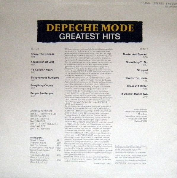 Depeche Mode : Greatest Hits (LP, Comp, Lig)