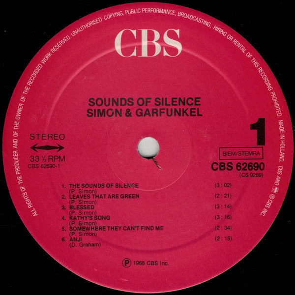 Simon & Garfunkel : Sounds Of Silence (LP, Album, RE)