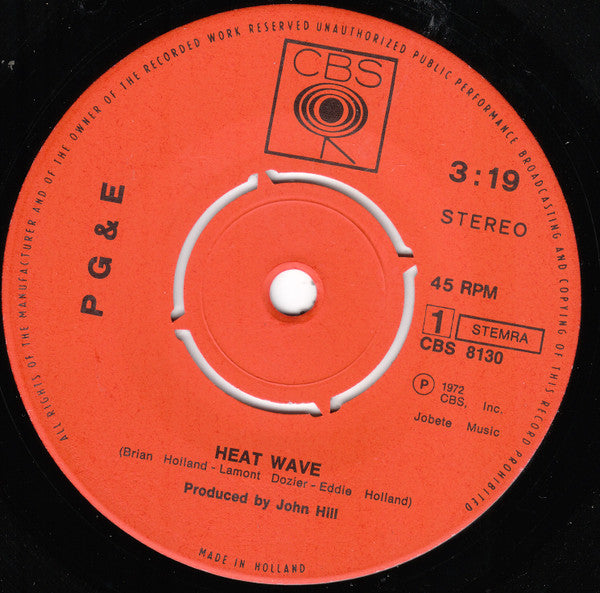 P.G. & E* : Heat Wave (7")