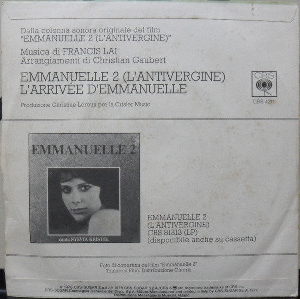 Francis Lai : Emmanuelle 2 (L'Antivergine) (7")