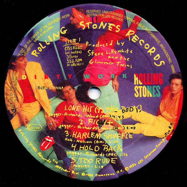 The Rolling Stones : Dirty Work (LP, Album, Dar)