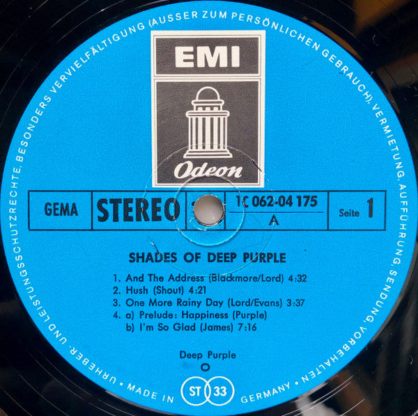 Deep Purple : Shades Of Deep Purple (LP, Album)