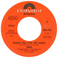 ABBA : Eagle / Thank You For The Music (7", Single, Pap)