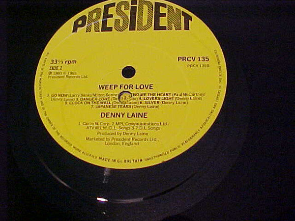 Denny Laine With Paul And Linda McCartney* : Weep For Love (LP, Album, RE)