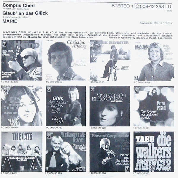 Marie (3) : Compris Cheri (7", Single)