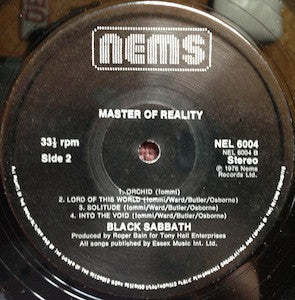 Black Sabbath : Master Of Reality (LP, Album, RE)