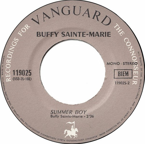 Buffy Sainte-Marie : The Circle Game (Extrait Du Film « Des Fraises Et Du Sang ») (7", Single)