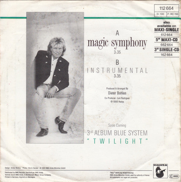Blue System : Magic Symphony (7", Single)