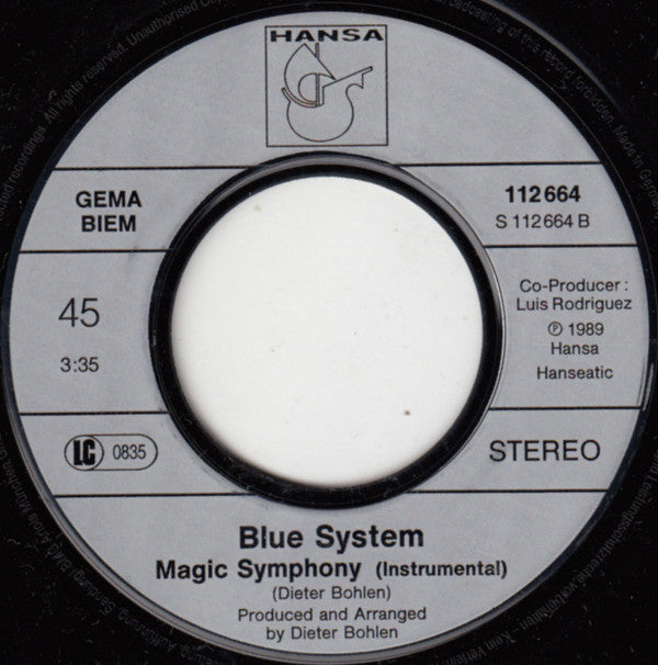 Blue System : Magic Symphony (7", Single)