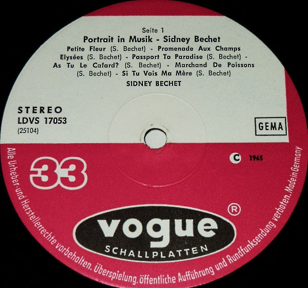 Sidney Bechet : Portrait In Musik (LP, Comp)