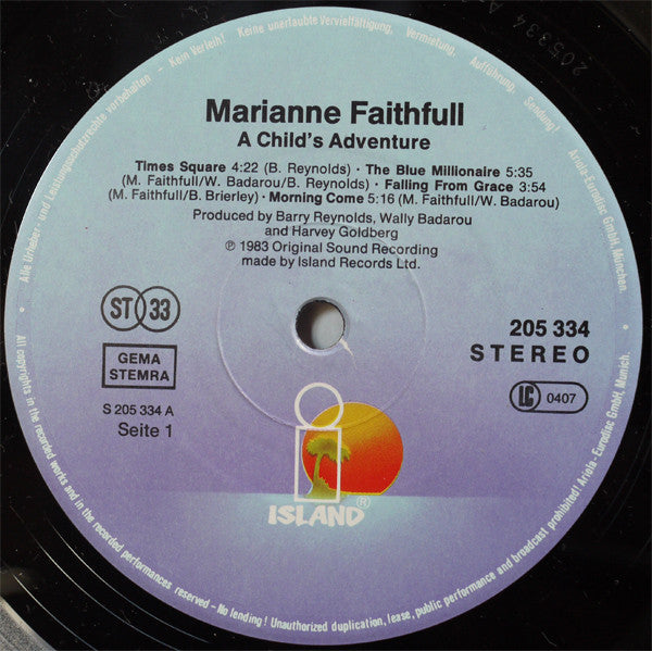 Marianne Faithfull : A Childs Adventure (LP, Album, RE)