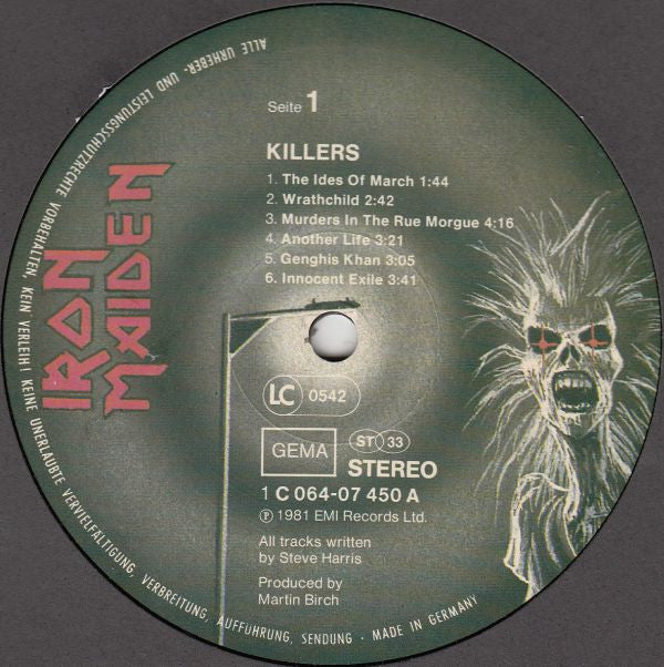 Iron Maiden : Killers (LP, Album)