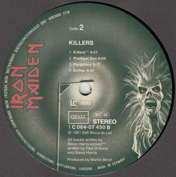 Iron Maiden : Killers (LP, Album)