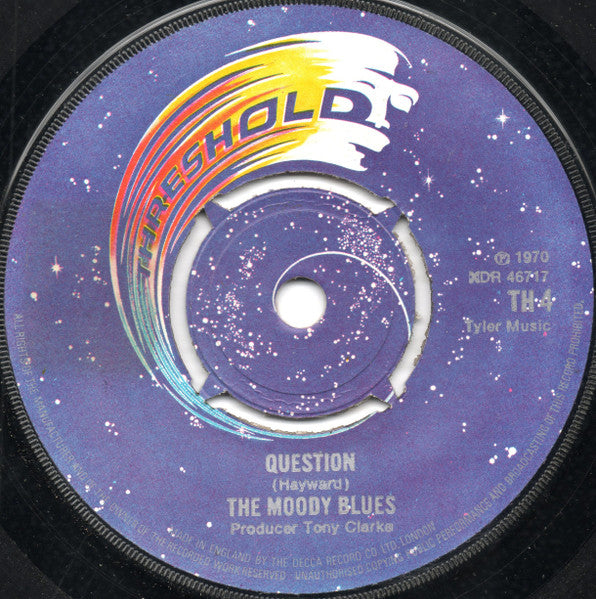 The Moody Blues : Question (7", Single, RE, Pur)