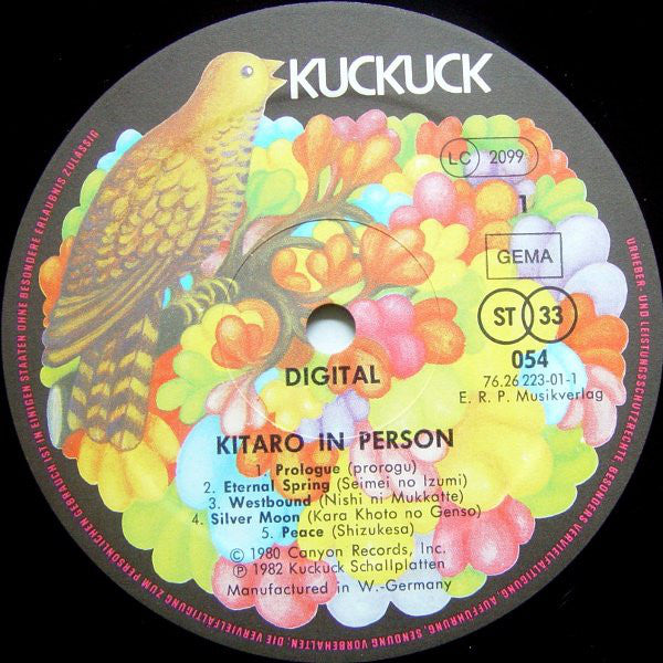 Kitaro : In Person Digital (LP, Album, RE)