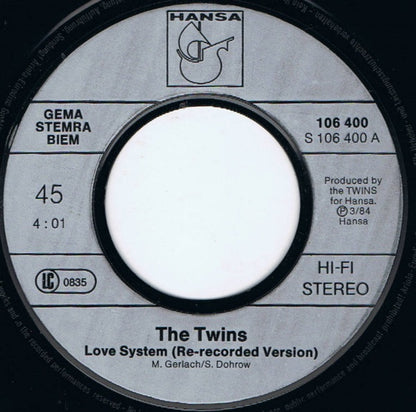 The Twins : Love System (Re-recorded Version) (7", Single)