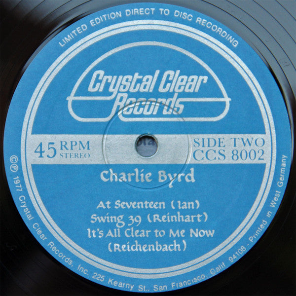 Charlie Byrd : Direct Disc Recording (12", Album, Ltd, Dir)