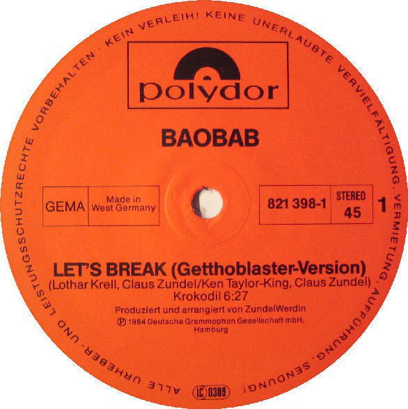 Baobab : Let's Break (12", Maxi)