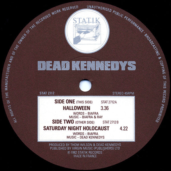 Dead Kennedys : Halloween (12", Single)