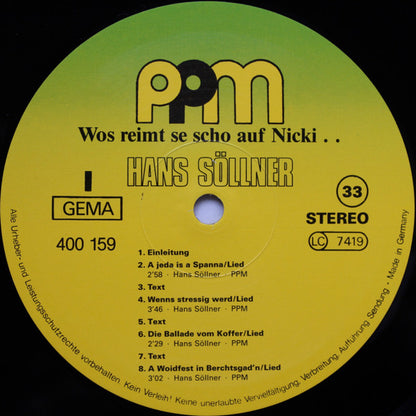 Hans Söllner : Wos Reimt Se Scho Auf Nicki... (LP, Album)