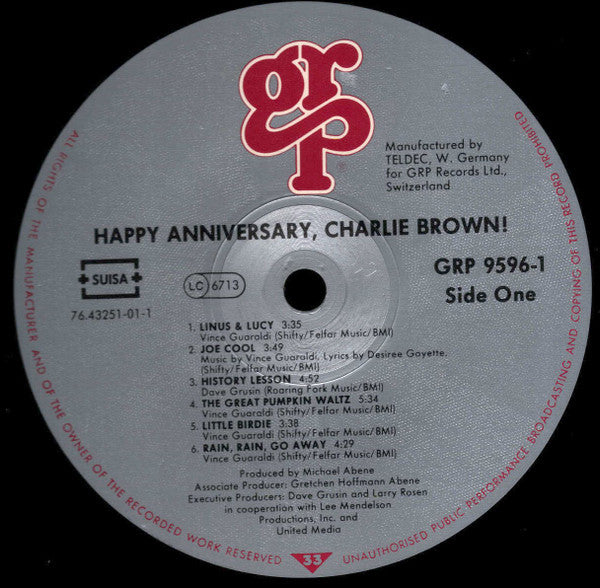 Various : Happy Anniversary, Charlie Brown! (LP, Album)