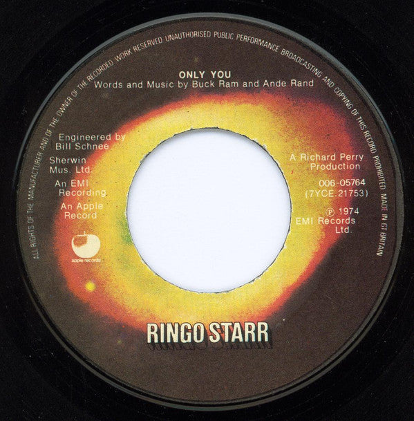 Ringo Starr : Only You (7", Single)