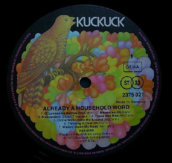 Repairs : Already A Household Word (LP, Album, Gat)