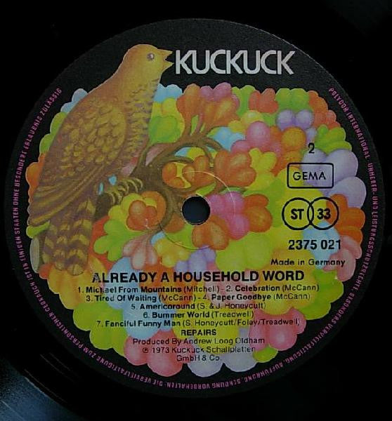 Repairs : Already A Household Word (LP, Album, Gat)