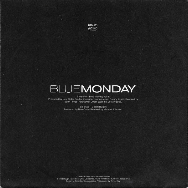 NewOrder* : Blue Monday 1988 (7", Single, RP)