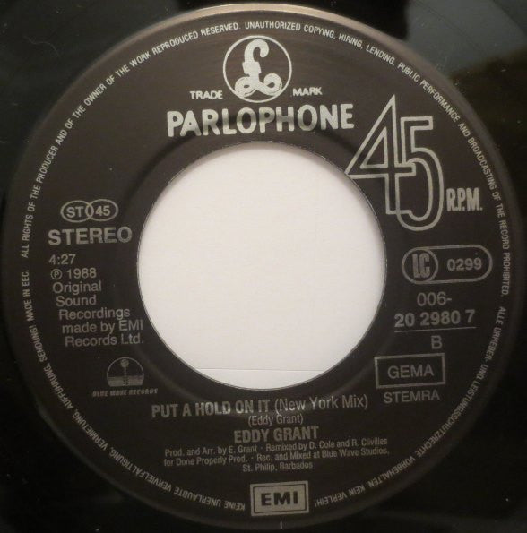Eddy Grant : Put A Hold On It (7", Single)