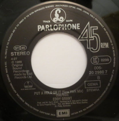 Eddy Grant : Put A Hold On It (7", Single)