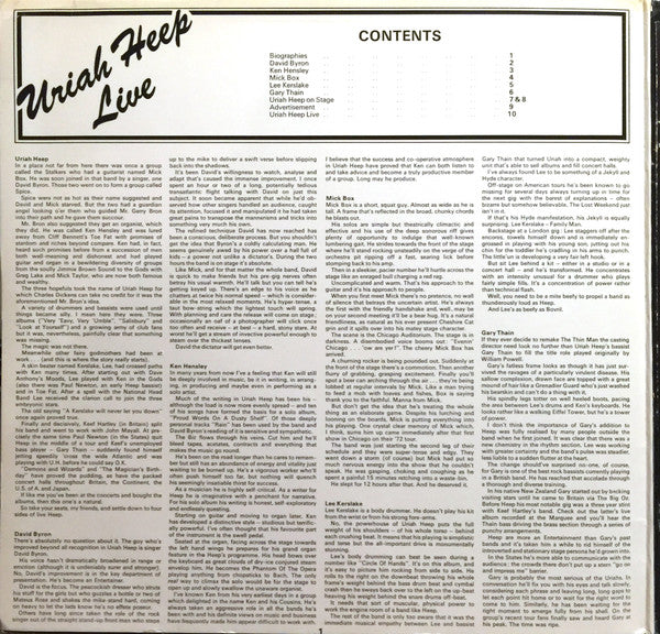 Uriah Heep : Uriah Heep Live (2xLP, Album, Son)