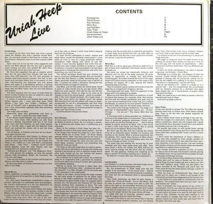 Uriah Heep : Uriah Heep Live (2xLP, Album, Son)